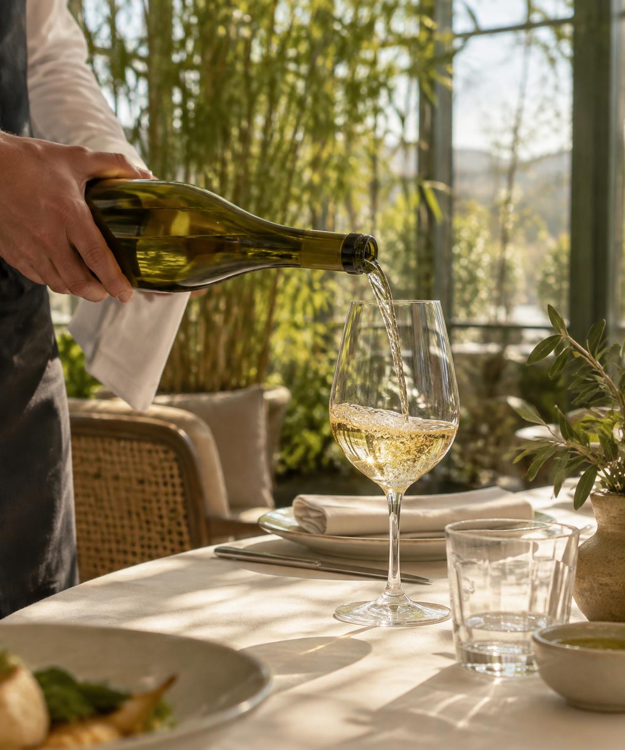 Generiertes Stimmungsmotiv: Weinbegleitung zum Menü.